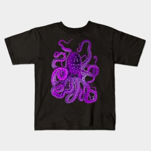 Purple Octopus Kids T-Shirt